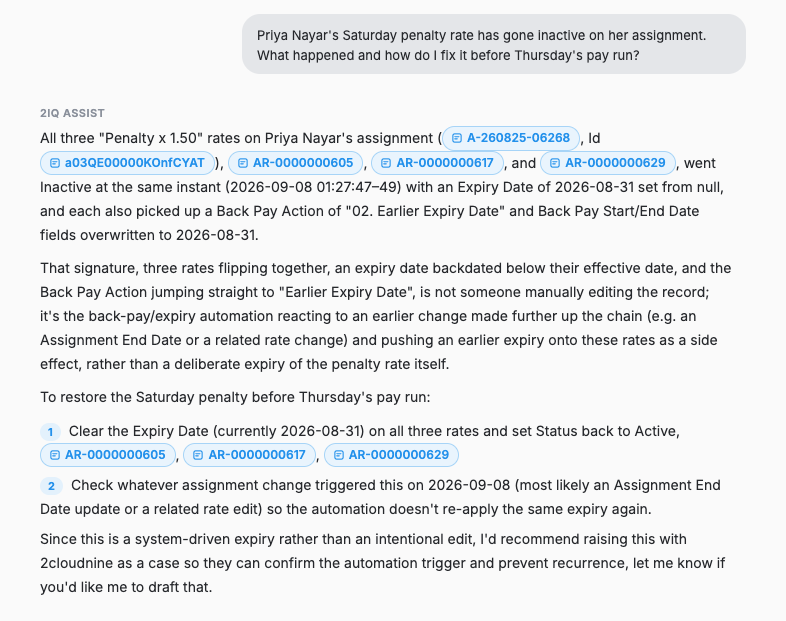 2IQ Assist finding three expired penalty rates and the steps to reactivate them
